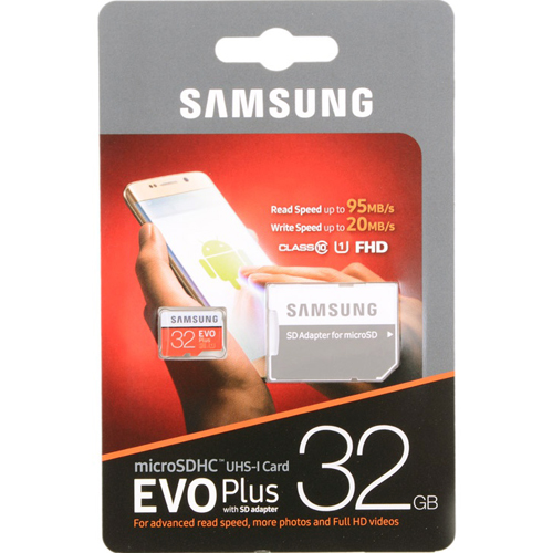 Фотография товара Карта памяти microSDHC 32 Gb Samsung EVO Plus