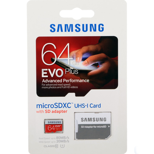 Фотография товара Карта памяти microSDXC 64 Gb Samsung EVO Plus