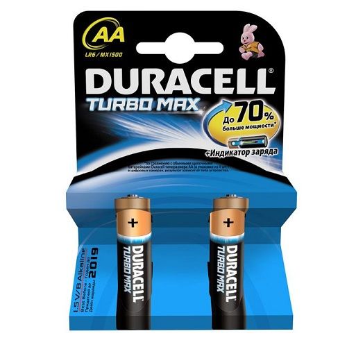 Фотография товара Набор алкалиновых батареек "Duracell Turbo Max", тип:AA/2 шт