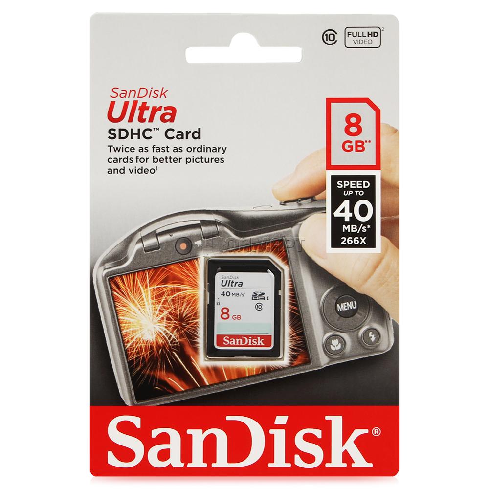 Фотография товара Карта памяти SDHC 8 Gb Sandisk Ultra class 10