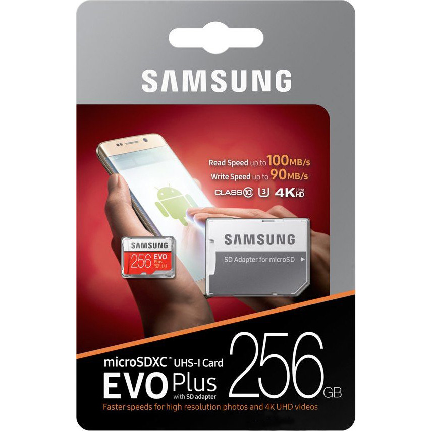 Фотография товара Карта памяти microSDXC 256 Gb Samsung EVO Plus 100Mb/s
