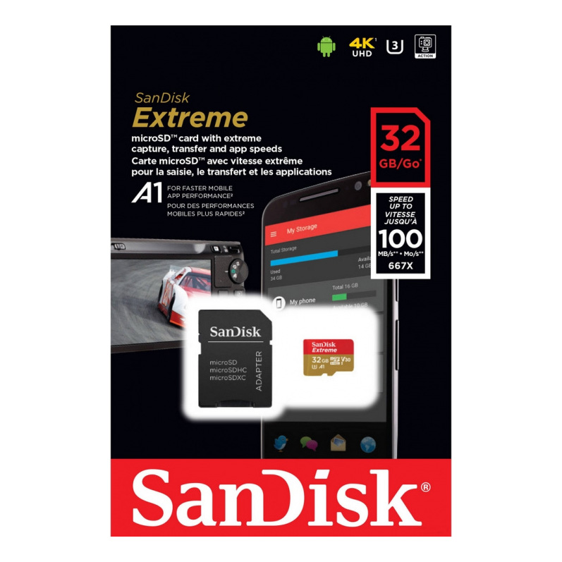Фотография товара Карта памяти (флеш накопитель) Sandisk 32gb