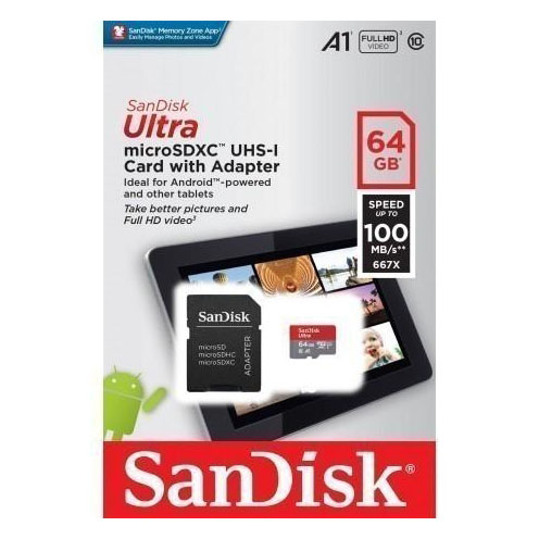 Фотография товара Карта памяти MicroSDXC 64 Gb Sandisk Ultra 100Mb/s